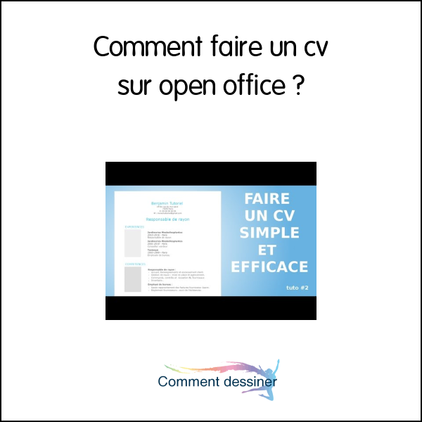 Comment faire un cv sur open office